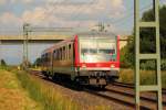 928 426 DB Gäubodenbahn bei Radldorf am 11.07.2012.