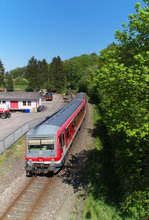 Einer der letzten Einsatzgebiete der BR 628 ist die RB Saarbrücken - Lebach.