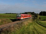Der 628 544 als RB am 25.09.2016 unterwegs bei Matzenweiler.