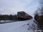 Hier der Ulmer 628 564 als RB nach Aulendorf, kurz vor Wangen(Allg)am 14.01.17  