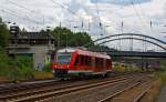 640 006 (LINT 27) der 3-Lnder-Bahn als RB 93 (Rothaarbahn) nach Bad Berleburg  am 10.07.2012 hier kurz vor der Einfahrt in den Bahnhof Kreutztal.