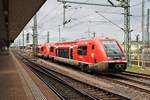 Ausfahrt am 13.06.2017 von 641 013  Basel  zusammen mit 641 010  Klettgau  als RB (Basel Bad Bf - Lauchringen) aus dem Startbahnhof in Richtung Hochrheinbahn.