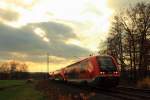 641 028 DB Regio bei Staffelstein am 23.11.2015.