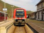 DB 641 020 als RB 29887 von Rottenbach nach Katzhütte, am 16.03.2015 in Sitzendorf-Unterweißbach.