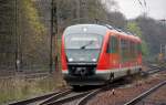 642 003 durchfhrt am 15.04.10 auf dem Weg nach Saalfeld(Saale) Leutzsch.