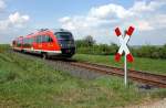 642 115 ( Amorbach ) als RB58735 Nrnberg-Nordost - Grfenberg zwischen Kalchreuth und Grogeschaidt, 30.4.011.