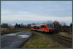 Als Sonderzug Lutherstadt Wittenberg - Leipzig Hbf verlässt 642 194 am 08.12.2013 den Bahnhof Pretsch.