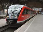 Leipzig Hauptbahnhof, Bereitstellung von 642 044 / 544 mit 642 130 / 630 als  RB 26384 nach Meißen  am 16.