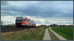 642 203 durchquert am 30.03.2016 als RB 16482 die Börde bei Eggersdorf.