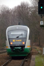 642 326 als RE 2, Trilex , Richtung Dresden Hbf durchfährt Neukirch(Lausitz)West. 
13.01.2018 14:03 Uhr.