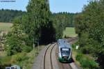 VBG 81120 aus Regensburg Hbf nach Hof Hbf bei Rthenbach im Steinwald.