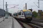 SBS Desiro 642 846 als SB34 nach Dresden(Hbf.)fährt am 30.10.2015 in den Bahnhof Dresden-Neustadt ein.