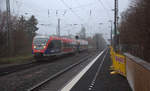 Die Euregiobahn (RB20) kommt aus Stolberg-Rheinland-Hbf nach Düren und kamm die Kohlscheider-Rampe hoch aus Richtung Herzogenrath und hilt in Kohlscheid und fährt in Richtung