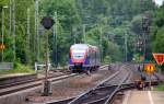 Zwei Euregiobahn (RB20) kommt aus Langerwehe-Stolberg-Altstadt nach Heerlen(NL) aus Richtung Aachen-West,Laurensberg,Richterich und hält in Kohlscheid und fährt in Richtung Herzogenrath.