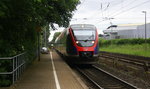 Zwei Euregiobahn (RB20) aus Eschweiler-Sankt-Jöris nach Düren-Stolberg-Altstadt und kommen die Kohlscheider-Rampe hoch aus Richtung Herzogenrath und halten in Kohlscheid und fahren in