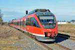 644 528 RB23 von Euskirchen nach Bonn bei der Einfahrt in den Haltepunkt Odendorf - 20.02.2014