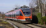 644 032 fuhr am 20.12.16 den zweiten Solo-Umlauf auf der RB 38.