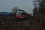 Nachschuß auf den 644 531 in Holzheim auf dem Weg nach Neuss Hbf.