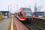 SŁUBICE (Woiwodschaft Lebus), 24.10.2017, RB91 von Berlin-Lichtenberg nach Zielona Gora im Bahnhof Słubice; bis hierhin kann man mit dem Berlin-Brandenburg-Ticket fahren