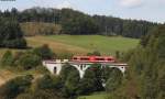 646 208-5 als RE 23045 (Kassel-Wilhelmshhe-Willingen) auf dem Viadukt bei Rhena 2.9.12