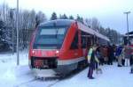 Am 28.12.2005 wartet dieser 648 in Winterberg auf neue Fahrgste, die vom Schneeausflug nach Hause transportiert werden wollen.