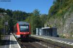 RB 58557 nach Neuhaus (Pegnitz) mit 648 809 beim Halt in Velden (b.