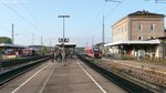 Steinach am 29.9.10: Auf Gleis 3 fährt eine RB aus Würzburg ein.