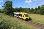 VT206 (648 406-6) der HLB Hessenbahn GmbH verlässt am 06.06.2022 Schneidhain in Richtung Frankfurt(M)Hbf.