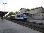 VT 804 des Harz Elbe Express im Bahnhof von Tahle zur Rckfahrt nach Magdeburg bereitgestellt am 14.09.2013