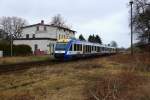 Unterwegs nach Halberstadt Hex Lint bei der Durchfahrt in Hadmersleben am 11.03.2015