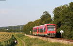 650 017-6 und 650 304-8 als RB 22417 (Tübingen Hbf-Horb) bei Kilchberg 22.8.17
