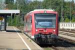 650 100 fhrt aus dem Bahnhof Crailsheim aus und hat sich eben so auf den Weg nach Ulm gemacht.