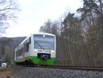 STB VT 110 als STB 81282 von Meiningen nach Erfurt Hbf, am 03.02.2018 in Arnstadt Süd.