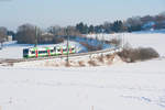 EBx 81022 von Hof Hbf nach Leipzig bei Grobau, 27.01.2017