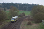 650 732 mit der Agilis nach Hof Hbf bei Döhlau, 10.04.2017