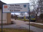 Ab Bad Steben gibt es scheinbar auch Fernverkehr fr extreme Distanzen.
Wie lange da die Fahrzeit wohl dauert? Abfahrt war am 14.04.2013.