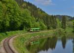 650 650 (VT 15) bei einer Sonderfahrt auf der Ilztalbahn am 16.05.2015 bei Fischhaus.