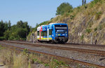 Werbe-Shuttle.....Der Werbe-Regioshuttle der Oberpfalzbahn (Länderbahn) ist auf der neuen Relation Hof - Selb Plößberg - As - Cheb - Marktredwitz unterwegs, die im Zweistundentakt