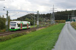 EB80917 aus Gutenfürst nach Hof Hbf kurz vor Hof, 25.09.2015