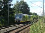 672 303 und 672 xxx, der Burgenlandbahn, fuhren am 19.7.10 in Richtung Leipzig-Leutzsch.