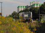 Burgenlandbahn 672 904 (672 904-0 D-DB) als RB 25816 nach Merseburg, im Unkrautdschungel des Bf Querfurt; 07.09.2010