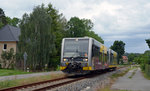 672 915 hat am 20.08.16 bereits den Haltepunkt Bälgstädt verlassen und ist nun auf dem Weg nach Naumburg.