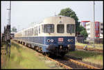 Betriebspause für den Osnabrücker 624505 am 19.06.1994  um 18.00 Uhr im Bahnhof Rahden.