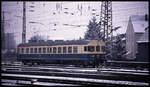 VT Triebkopf 634608 rangiert hier am 13.2.1991 um 10.00 Uhr im Hauptbahnhof Osnabrück.