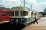 634 653-0 steht abfahrbereit in Dortmund Hbf. Das Bild entstand im Jahr 1982.