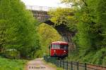 Schienenbus Ruhrtalbahn 796 796 VT98 am 20.04.2014 in Witten Bommern.