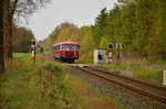 Wen hat denn der Dennis im Visier?  Genau den Sonderzug-Uerdinger der am Sonntag den 1.5.2016  zwischen Dorsten und Coesfeld pendelt, zur Freude der Fahrgäste.