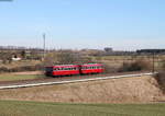 798 652-4 und 998 896-5 als RB 26780 (Hochdorf(b.Horb)-Tübingen Hbf) bei Eutingen 25.2.17