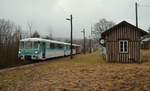 772 312-5 Überführungs Fahrt Schwarzenberg (Erzg.) - Adorf (Vogtl.) in Gunzen 18.03.2016 