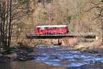 Am 30.03.19 gab es den letzten planmäßigen Einsatz von 772 140 im Schwarzatal. Hier zu sehen 772 140 als RB29875 bei Mellenbach-Glasbach.